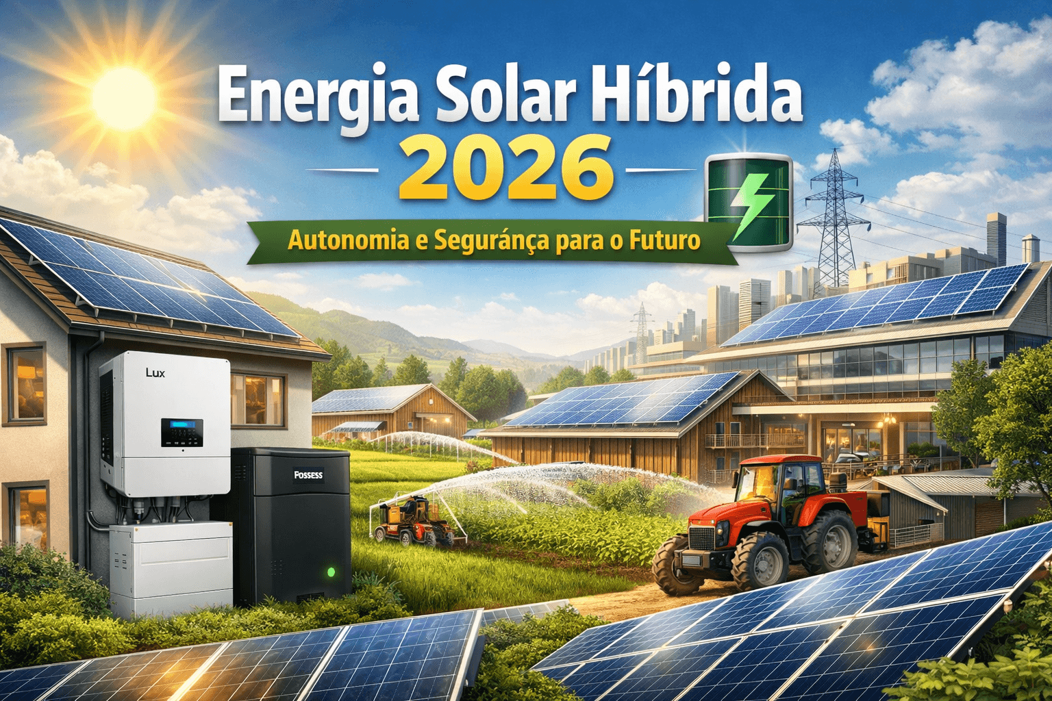 Energia Solar em 2026: Por que os Inversores Híbridos São a Nova Tendência