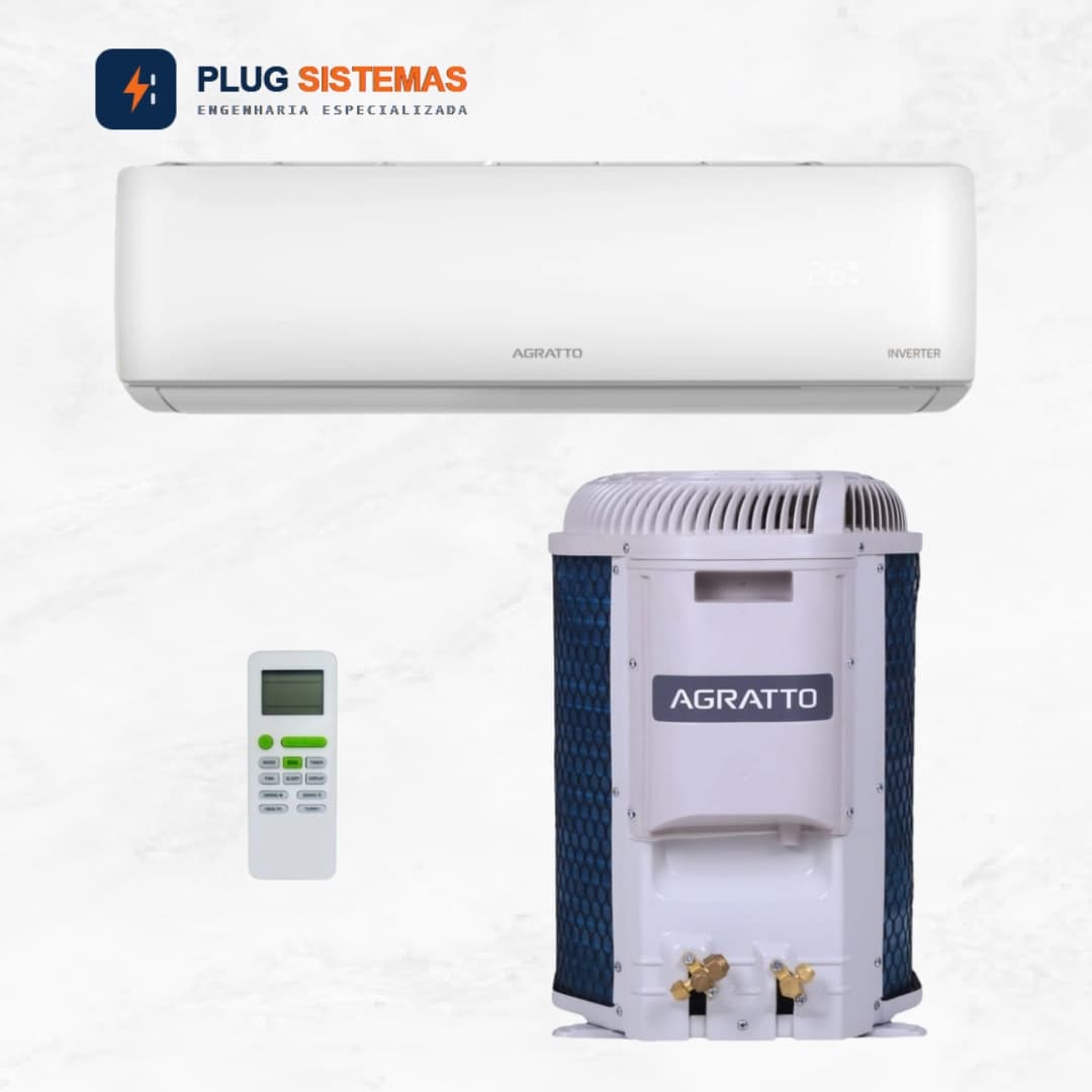 Ar-Condicionado Split HW Inverter Agratto Liv Top 12.000 BTUs R-32 Só Frio 220V